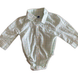 Janie & Jack Pastel Plaid Collared Bodysuit Boys' 3-6 Months